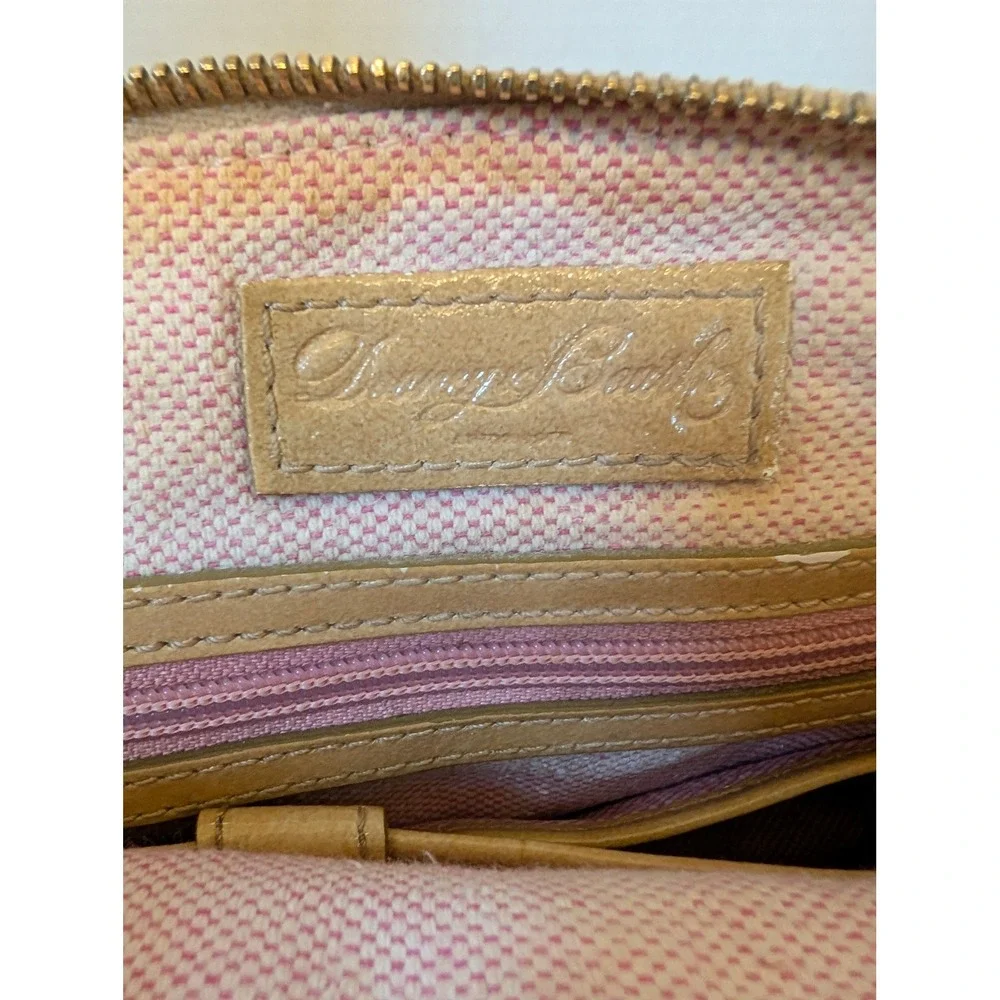 Dooney & Bourke Satchel Women Small Tan Good Patent Leather Duck Logo Crossbody